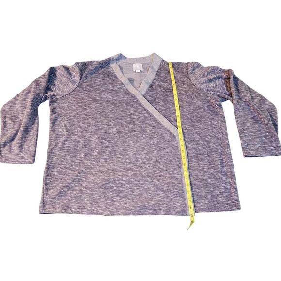 Sunday Women's Size 2X Open Front Waterfall Cardigan Size Small Heathered Blue - Picture 6 of 11